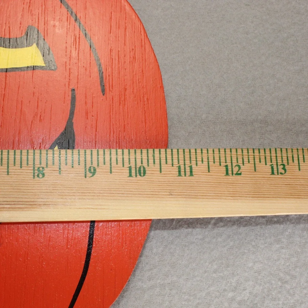 Unbranded Wooden Pumpkin Decor Orange Jack-O-Lantern Yard Stake Rustic Halloween